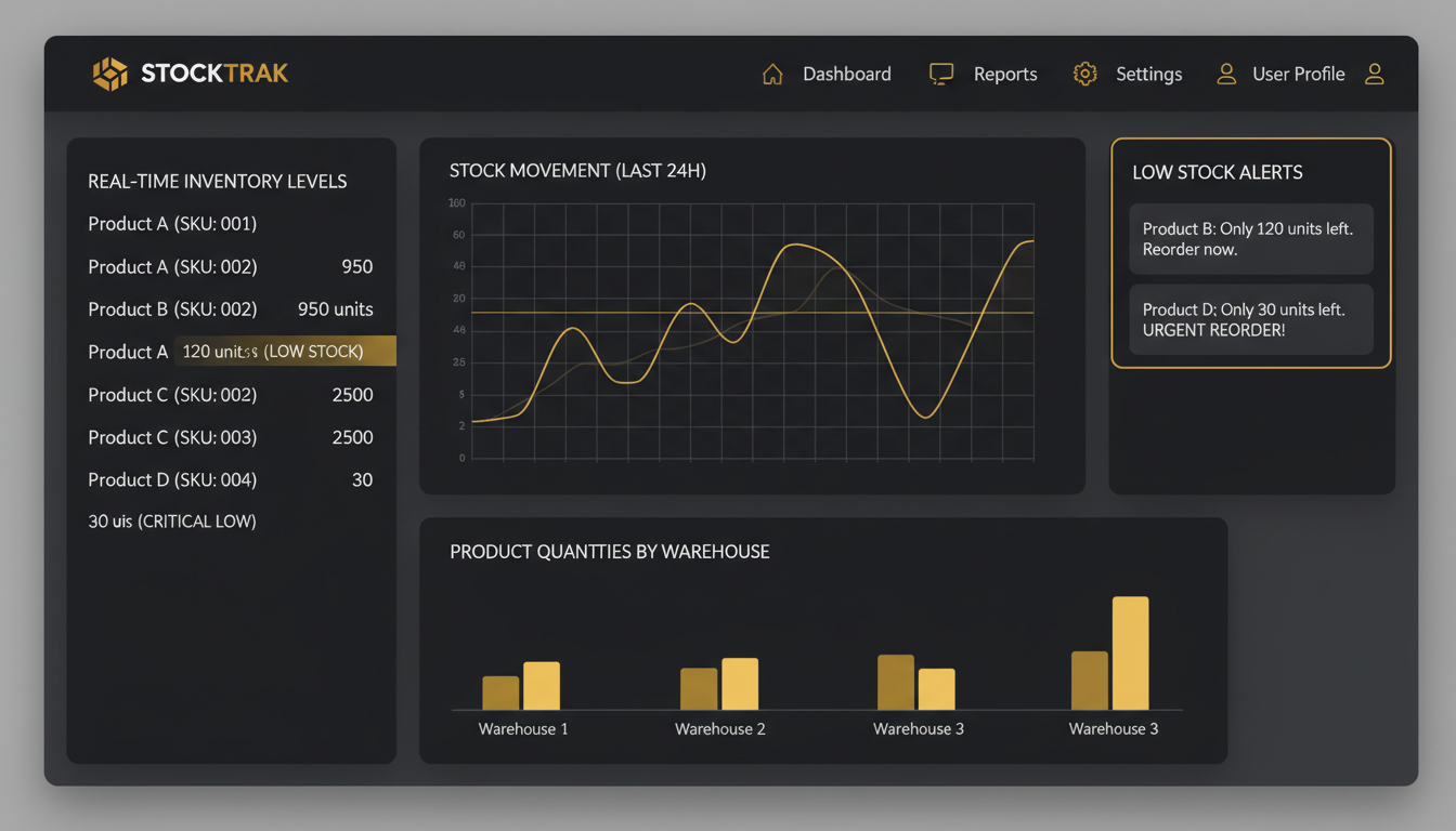 Stock Tracking Dashboard - InventoryVerse